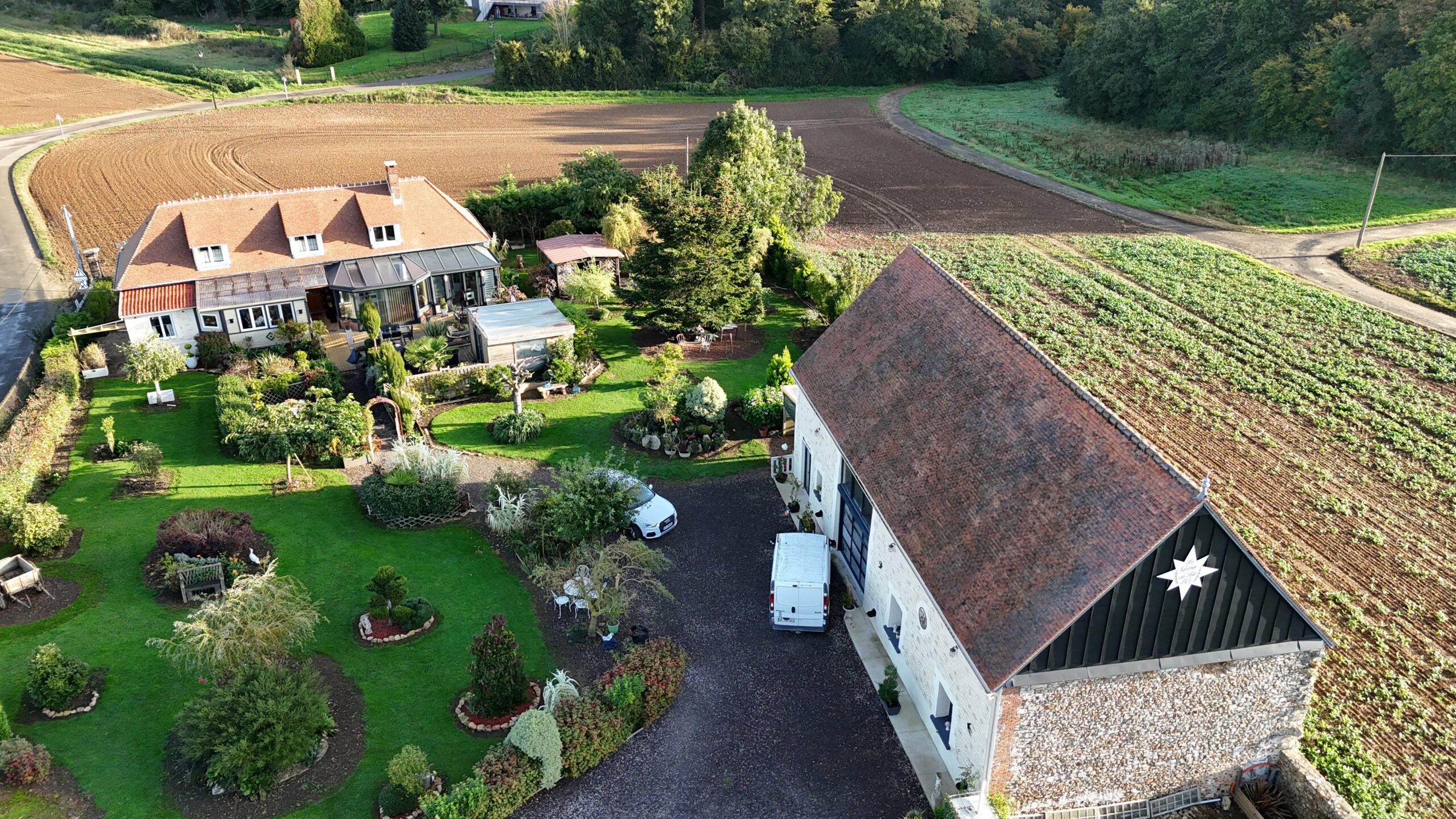 vu du ciel d'une proprietee